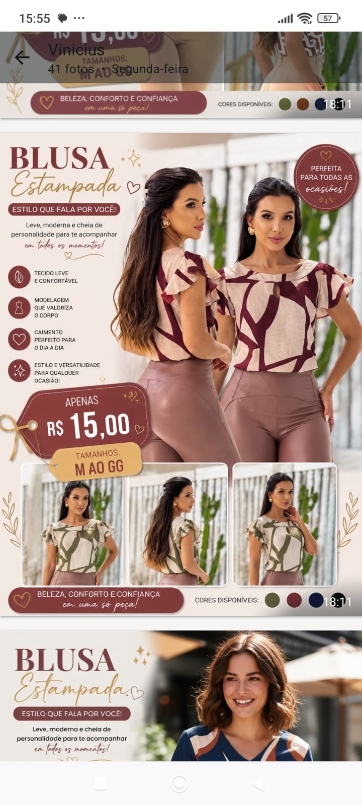 Blusa manga