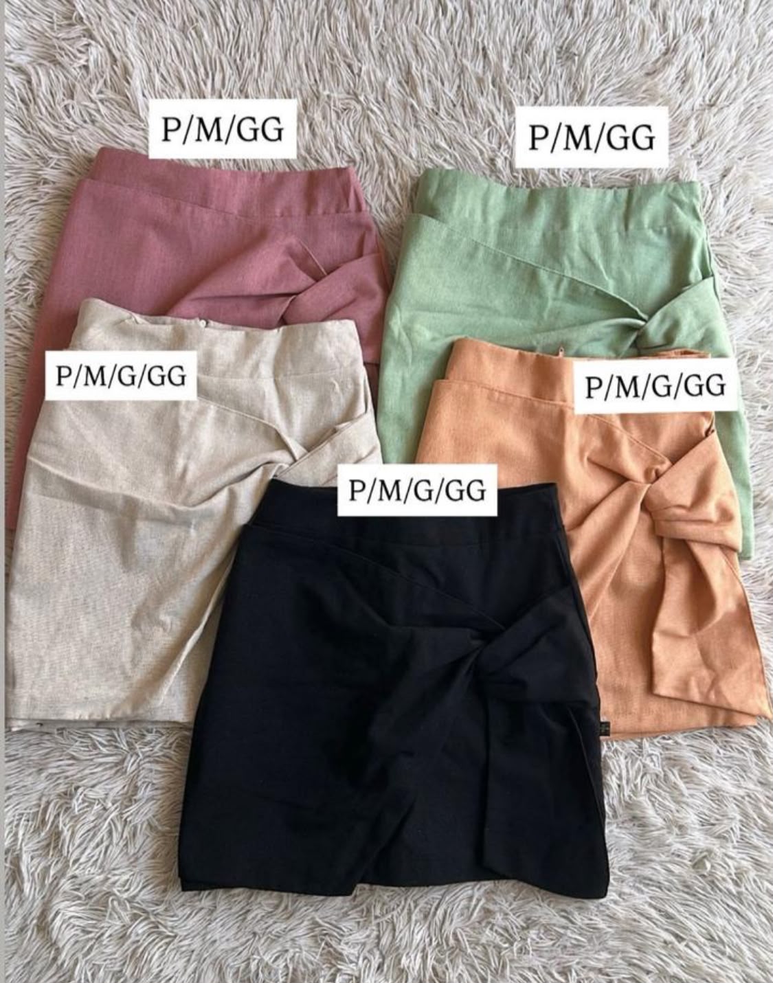 short saia linho