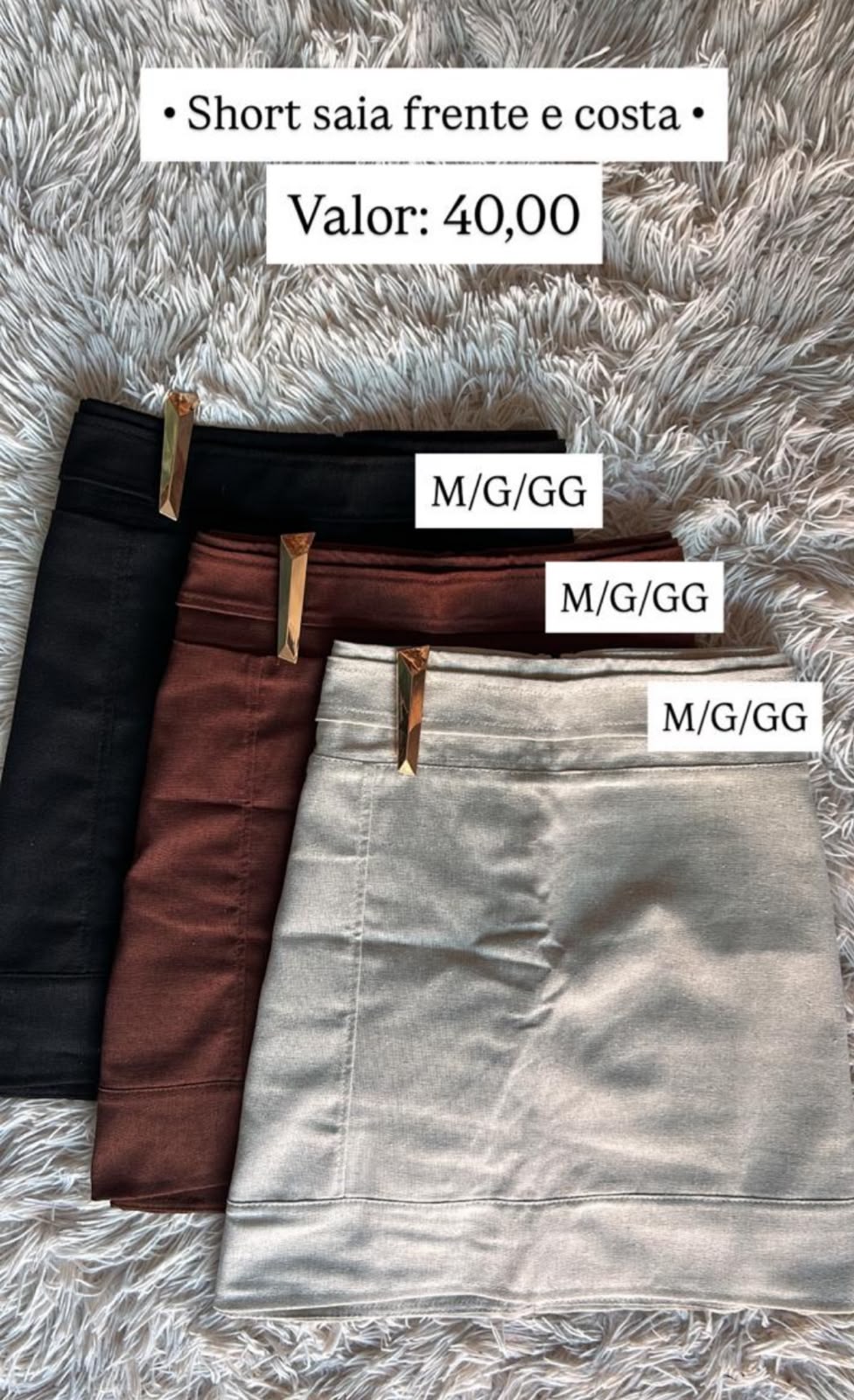 short saia orgânico