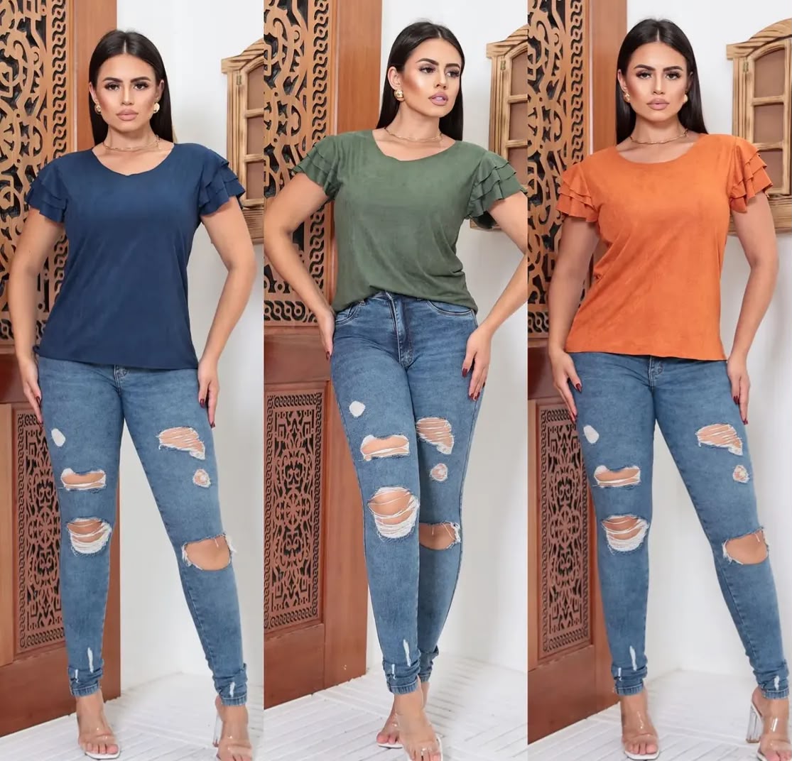 BLUSA SUEDE babado
