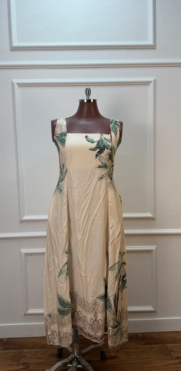 vestido Julia verde + bege